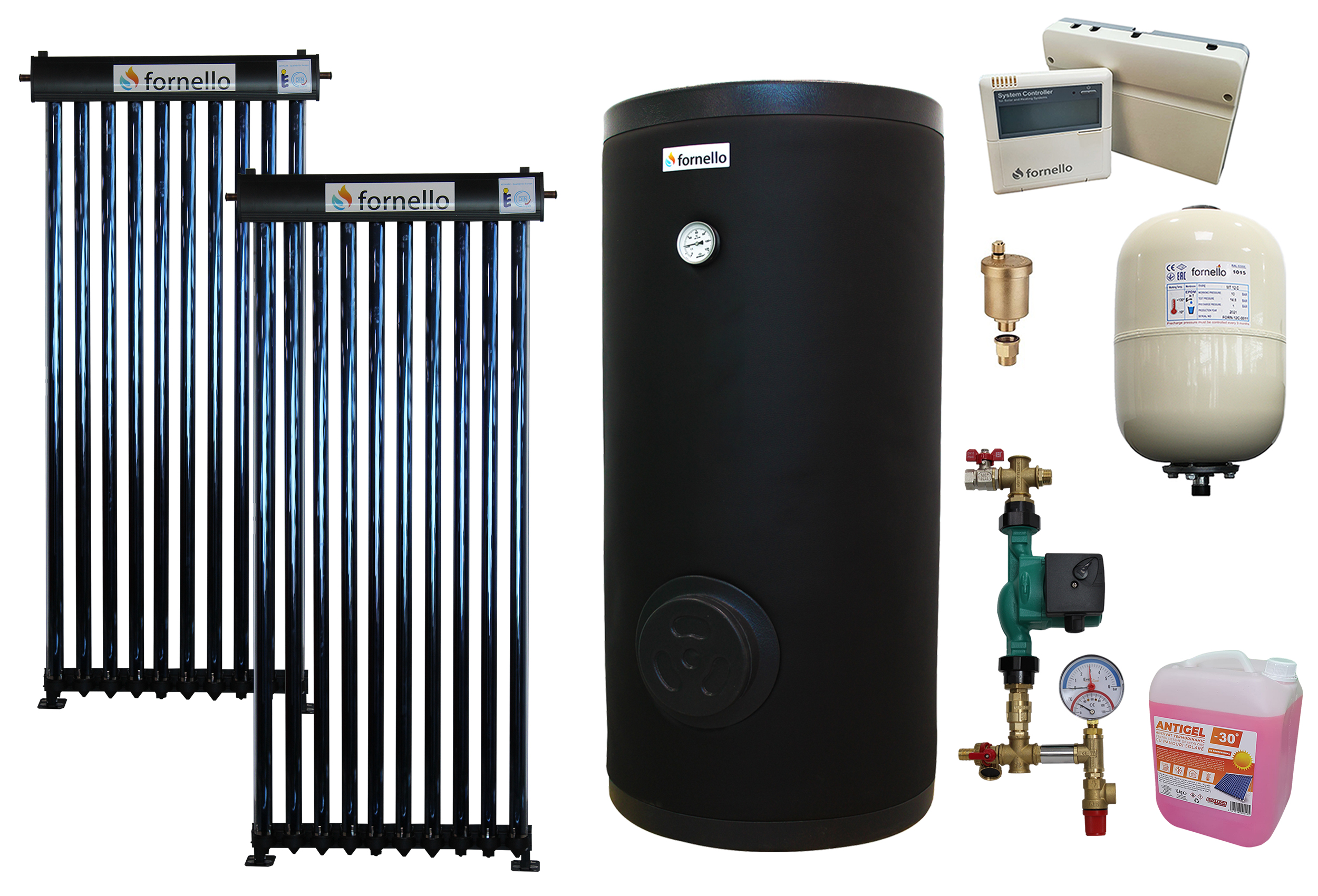 Sistem Solar Fornello 20 Tuburi + Boiler 200L