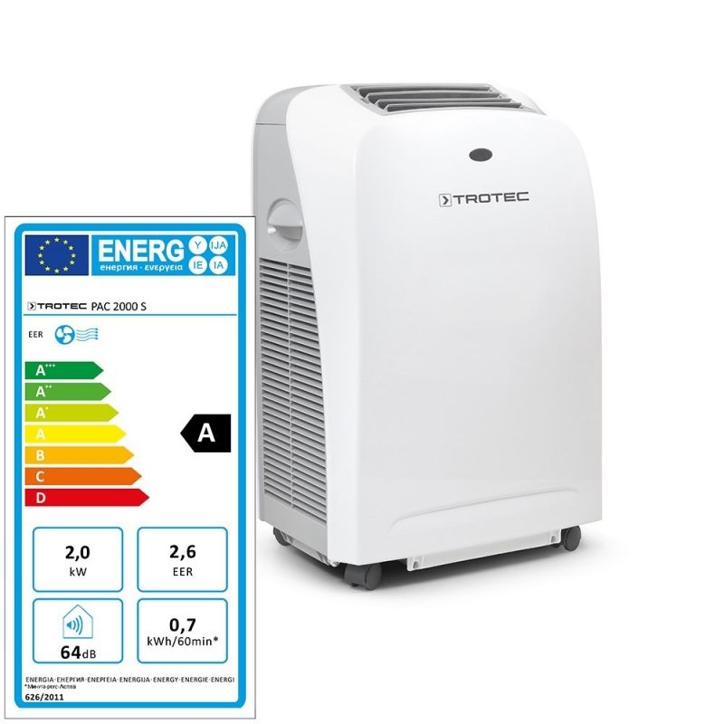 Aer condiționat portabil Trotec PAC 2000 S, 7000 Btu, 26 mp
