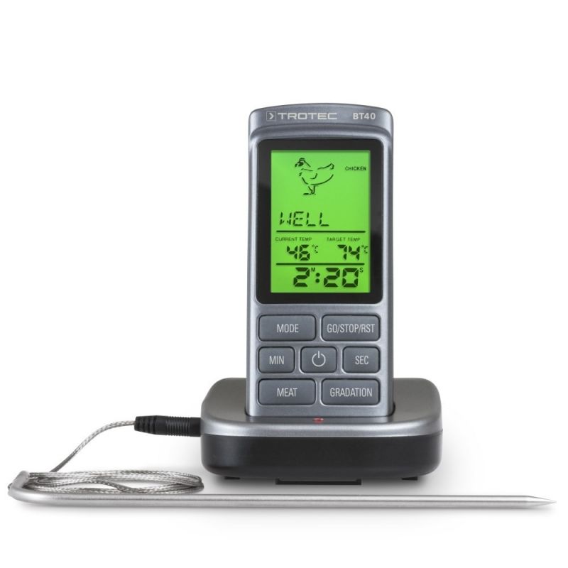 Termometru grătar Trotec BT40 fără cablu, transmisie 20 m