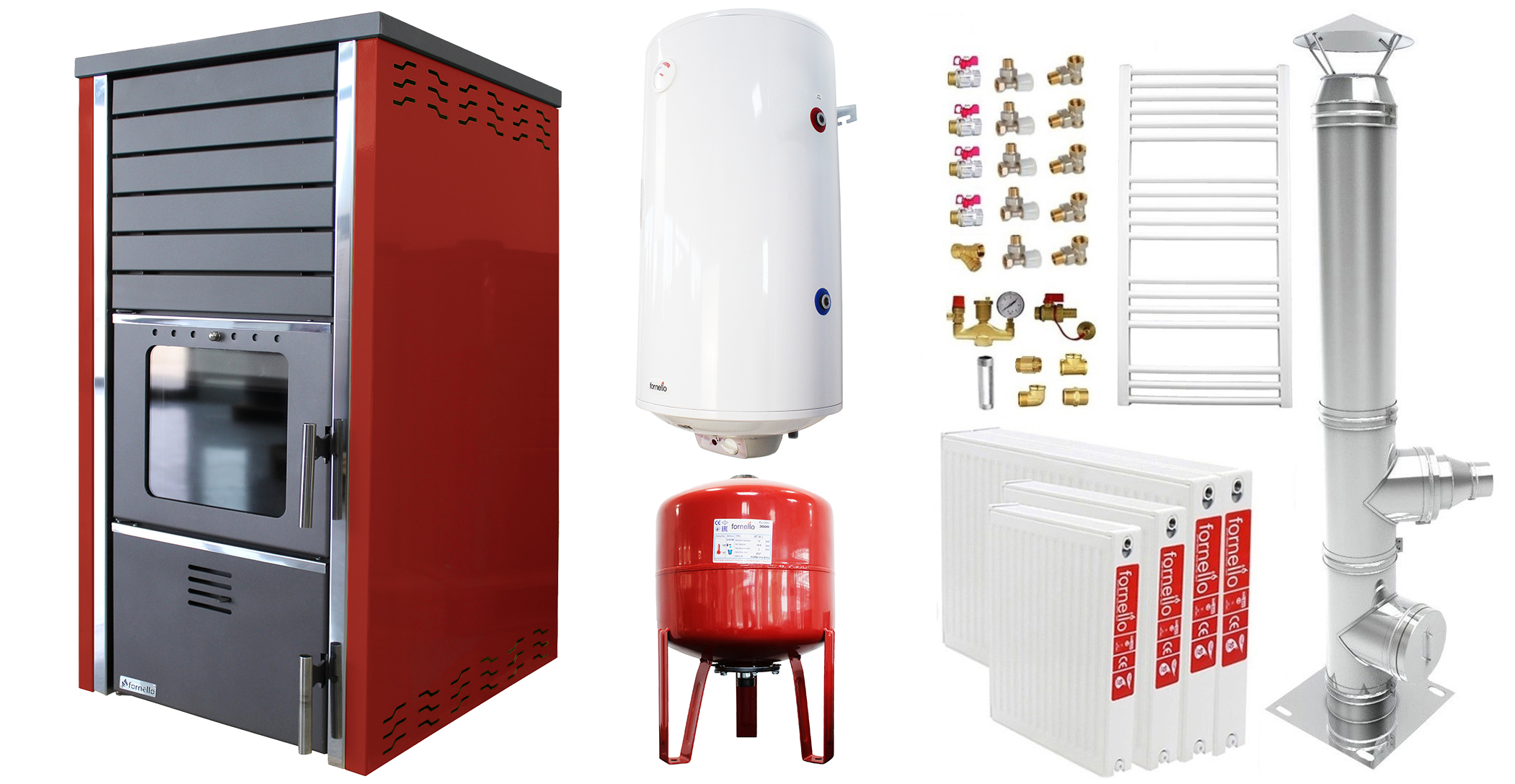 Pachet Încălzire 3 Camere Fornello 38KW