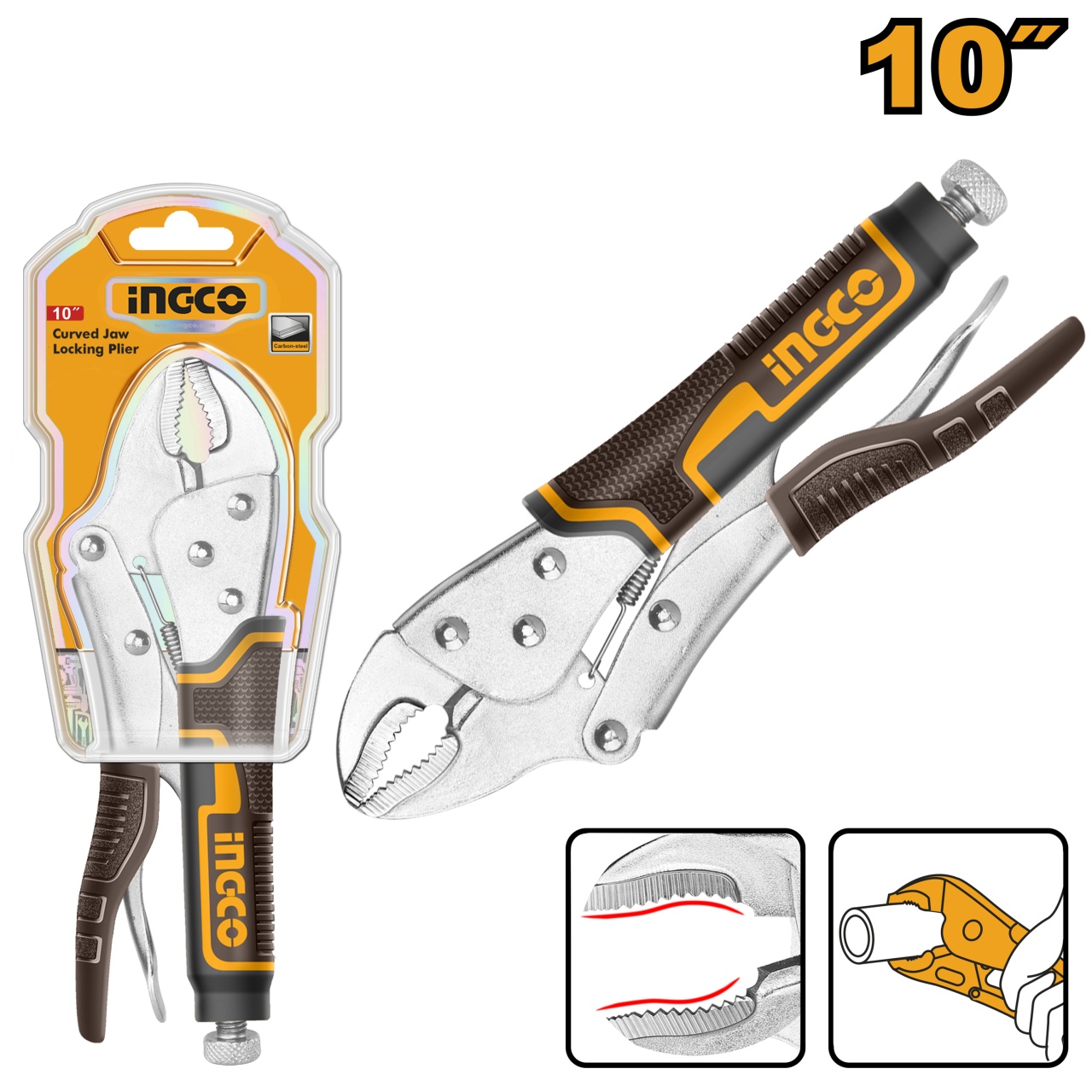 Cleste Autoblocaj 10 INGCO HCJLW0210 Profesional