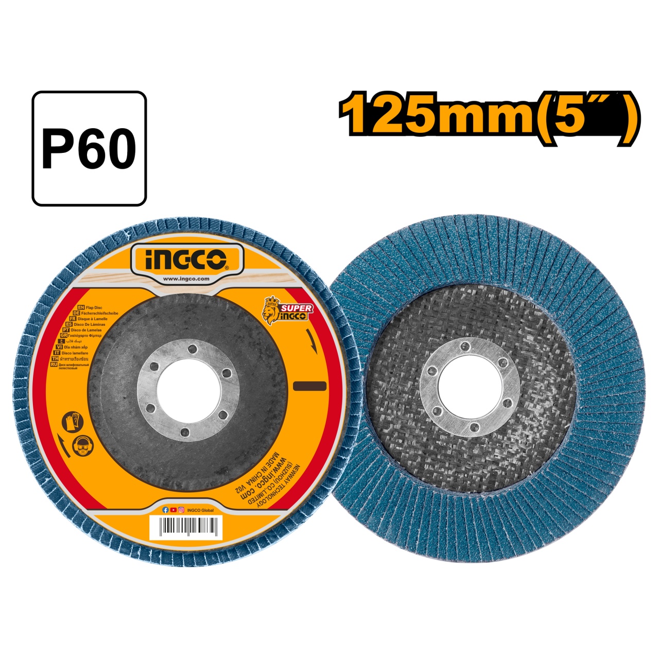 Disc Lamelar Ingco 125mm P40 - Slefuire Rapidă