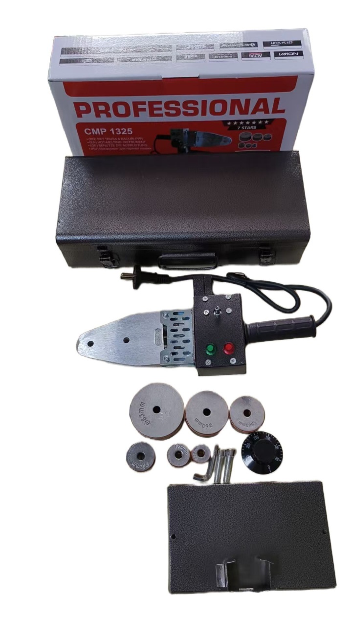 Trusa plita PPR 1000w aparat sudura tevi, 6 bacuri, valiza metal, Profesional CAMPION CMP1325 - imagine 5
