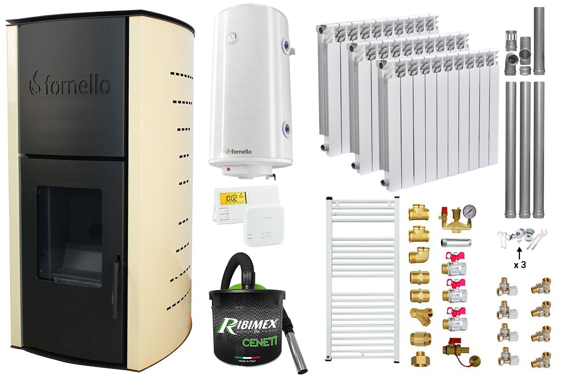 Pachet Termosemineu Peleti Fornello Michelle 12kW