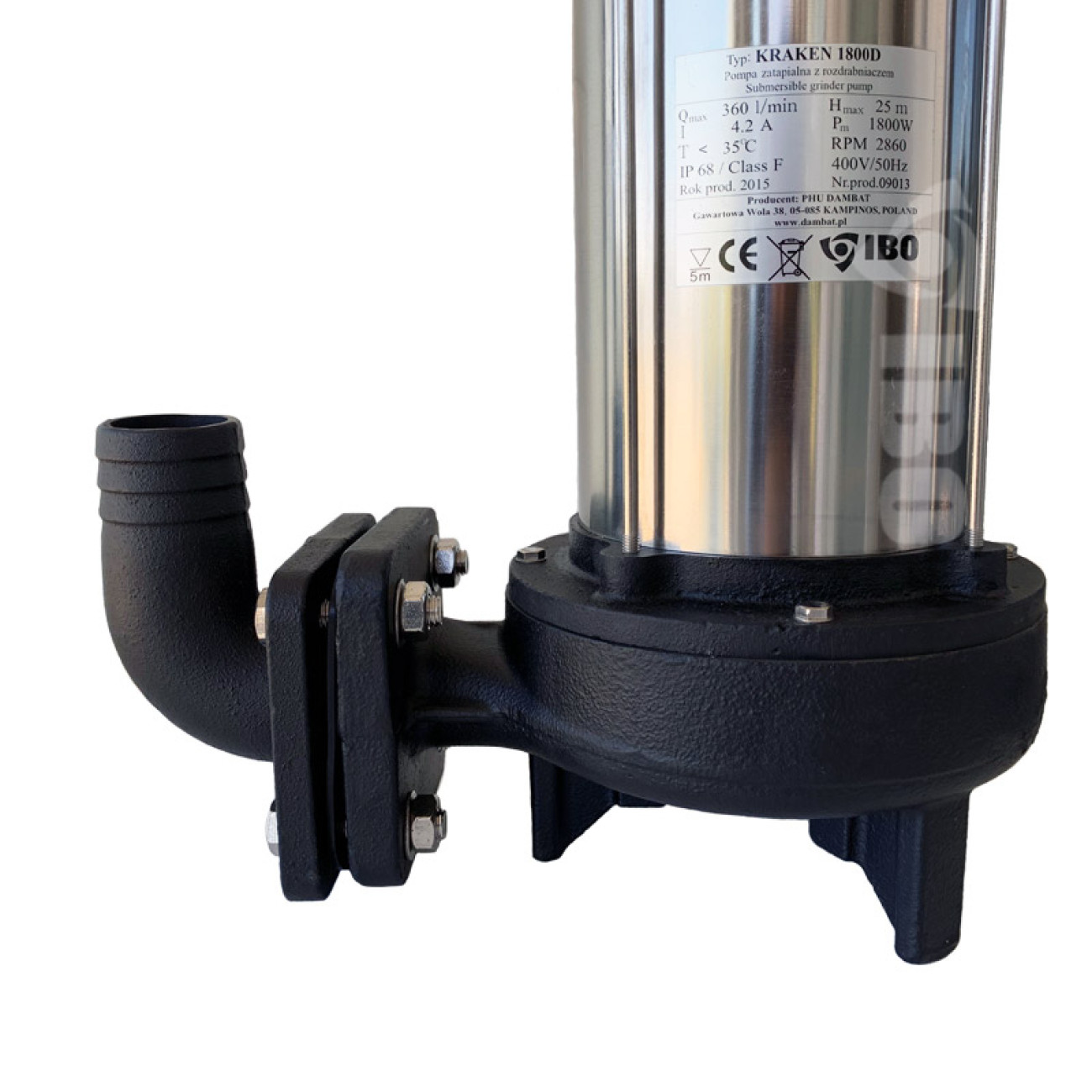 Pompa Apa Murdara cu Tocator IBO Kraken DF 1800W - imagine 8