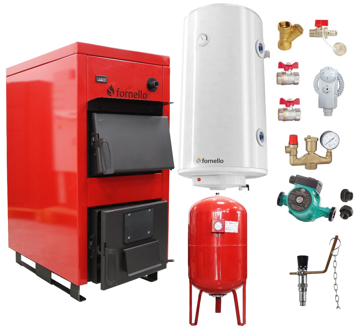 Pachet Centrală Fornello 50 kW Combustibil Solid