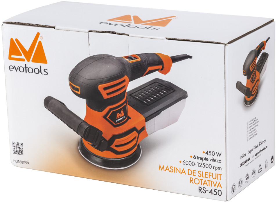 Masina de slefuit rotativa EvoTools 125mm - imagine 6